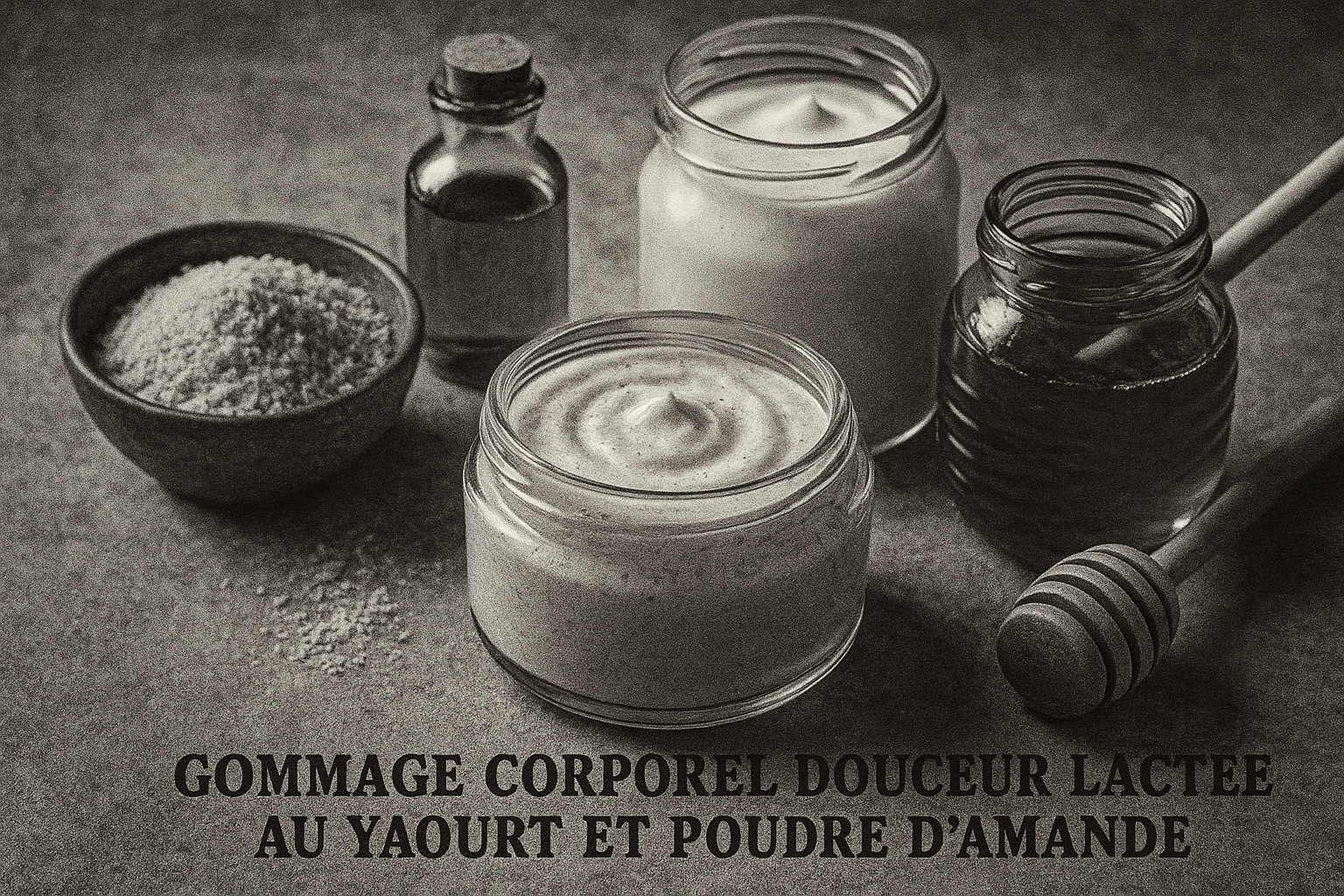 Image recette Gommage Corporel Douceur Lactée au Yaourt et Poudre d'Amande