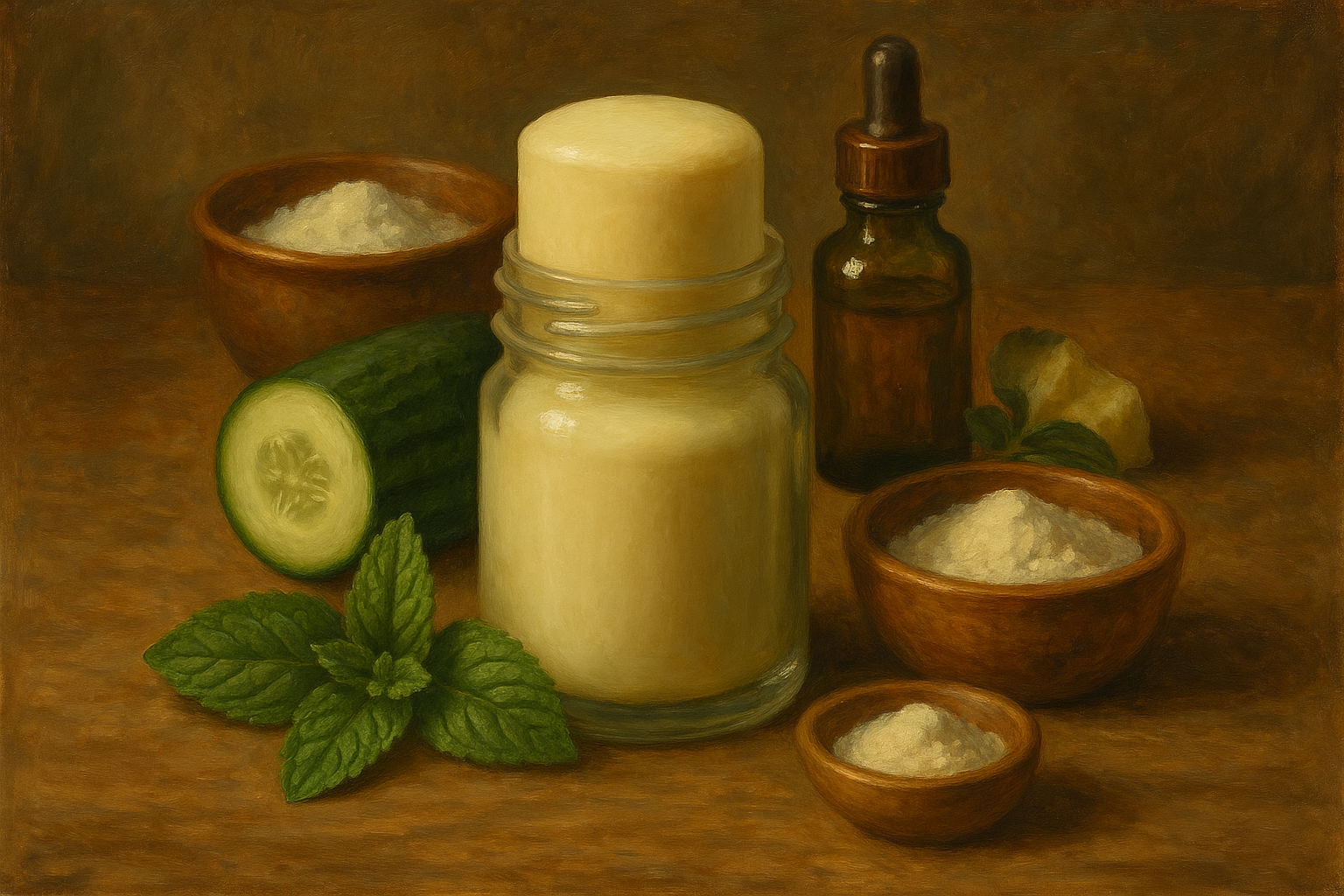 Image recette Déodorant Maison Rafraîchissant à la Menthe & Concombre