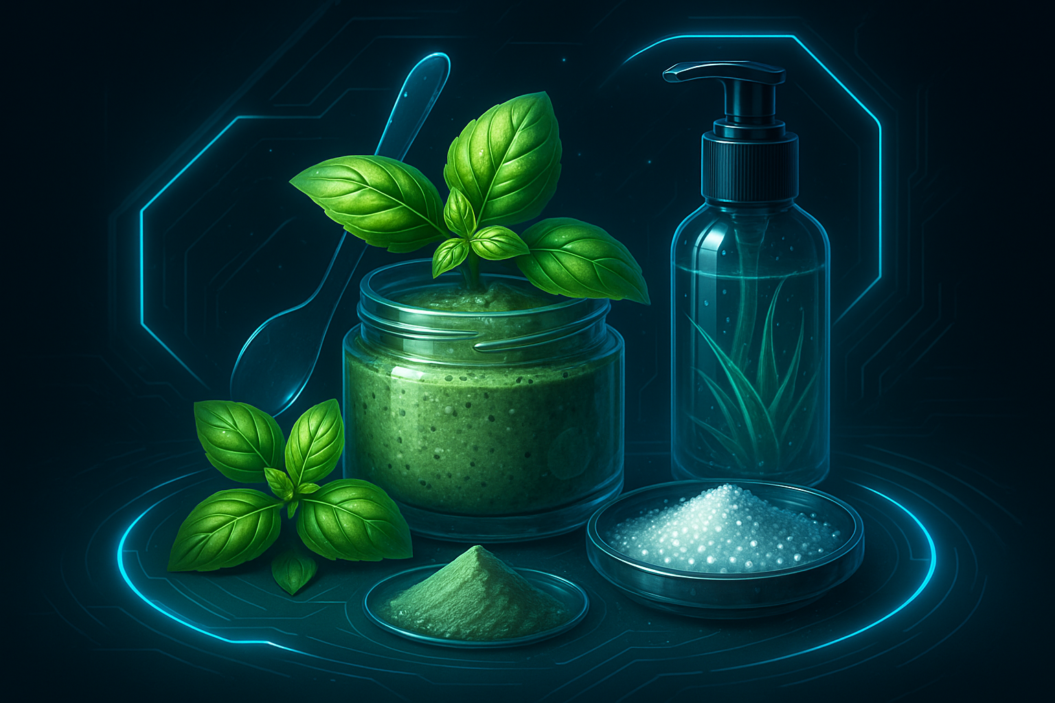 Image recette Nettoyant & Exfoliant Visage DIY à la Fraîcheur de Basilic et ...