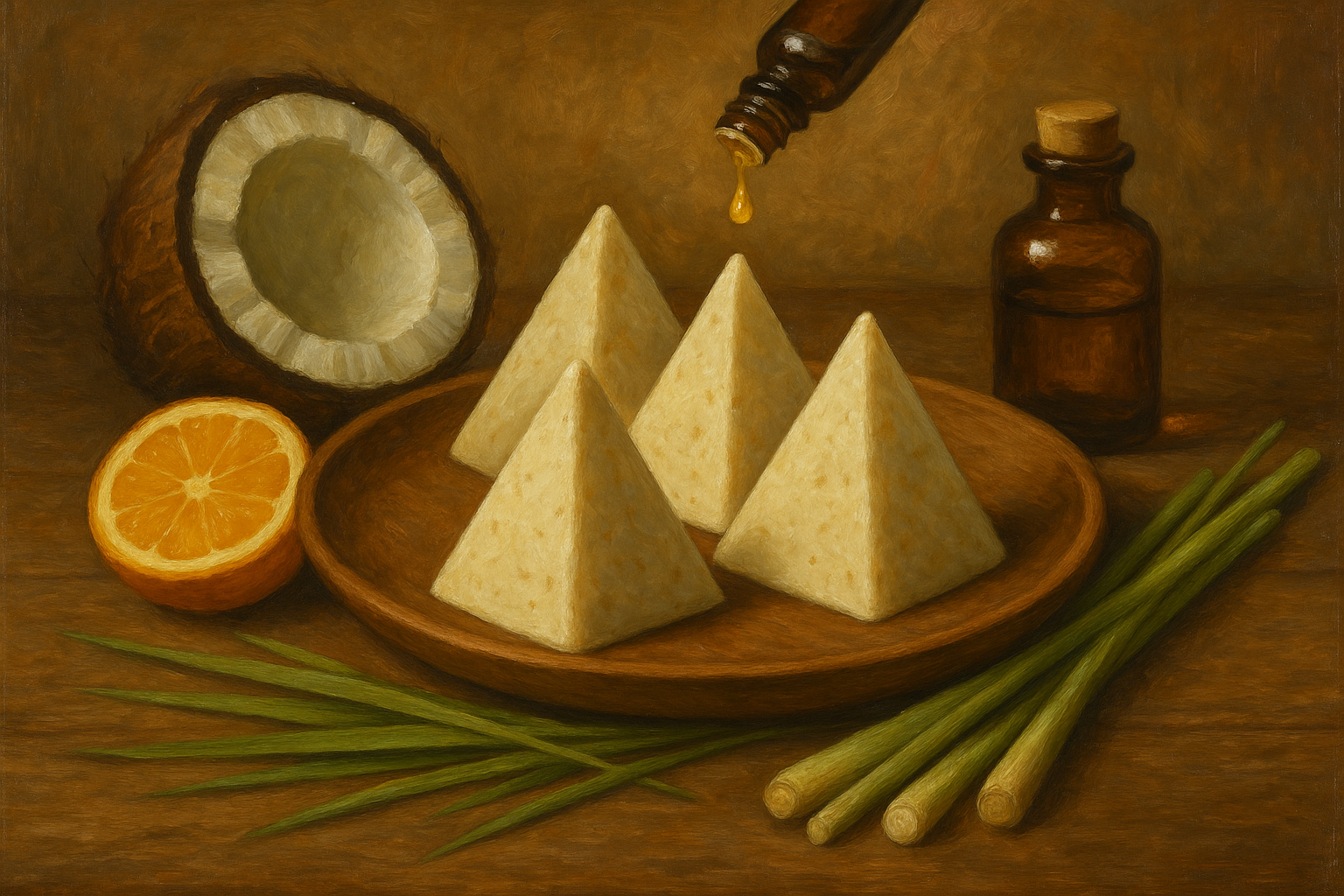 Image recette Pyramides Désodorisantes DIY à la Noix de Coco et Citronnelle