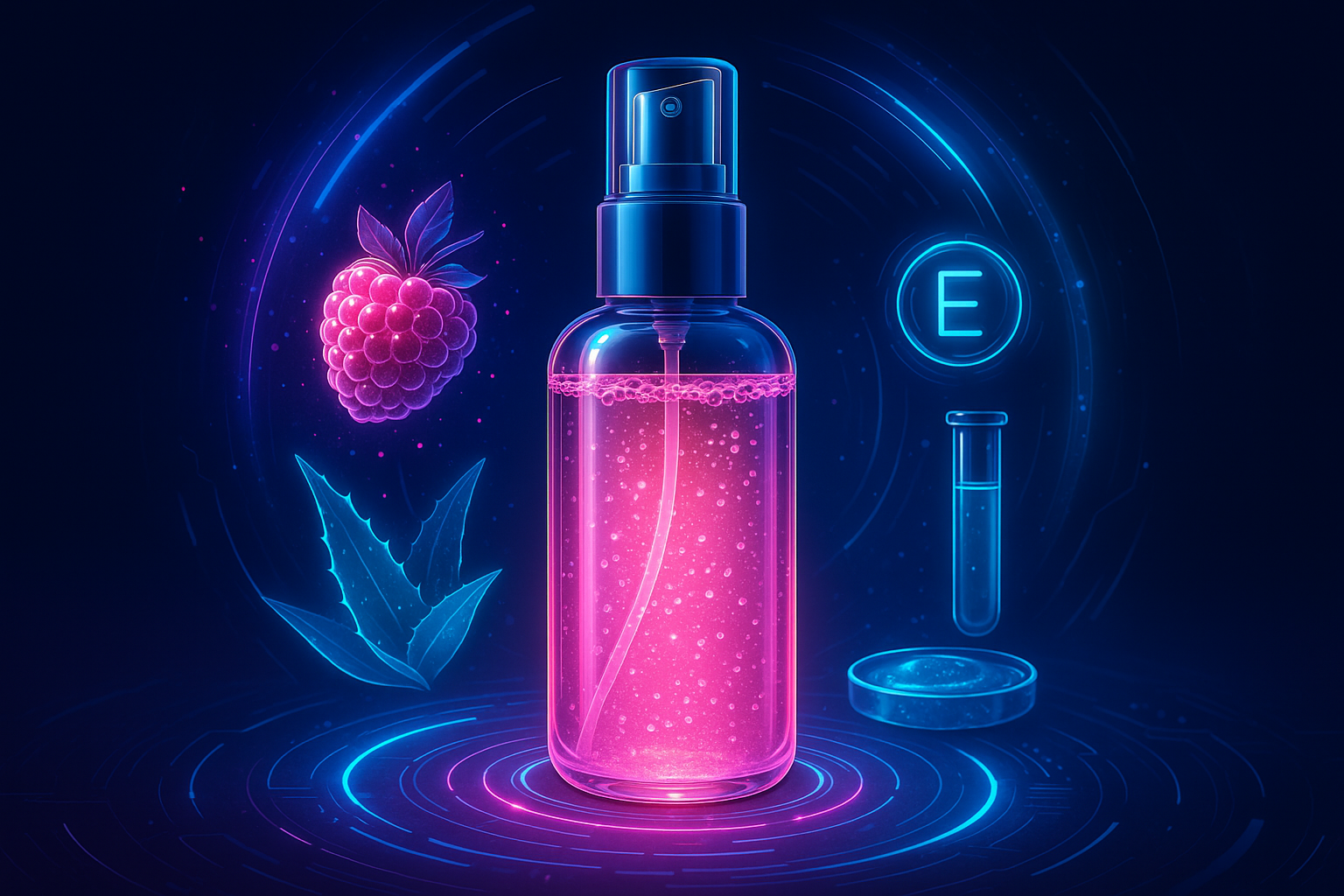 Image recette Lotion Visage Éclat Rosée à l'Hydrolat de Framboise et Vinaigr...