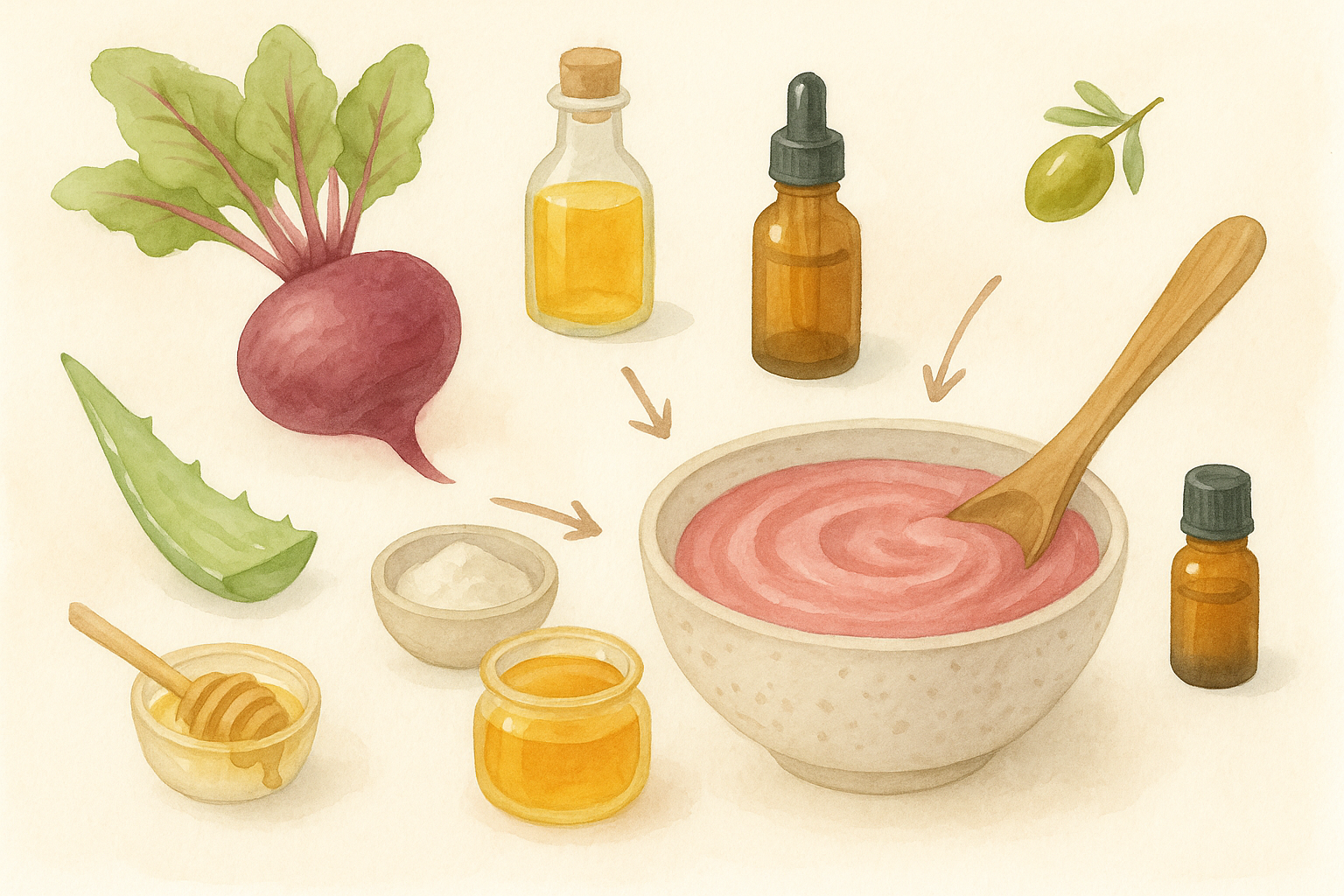 Image recette Masque Capillaire Équilibrant à la Betterave et à l'Huile de J...