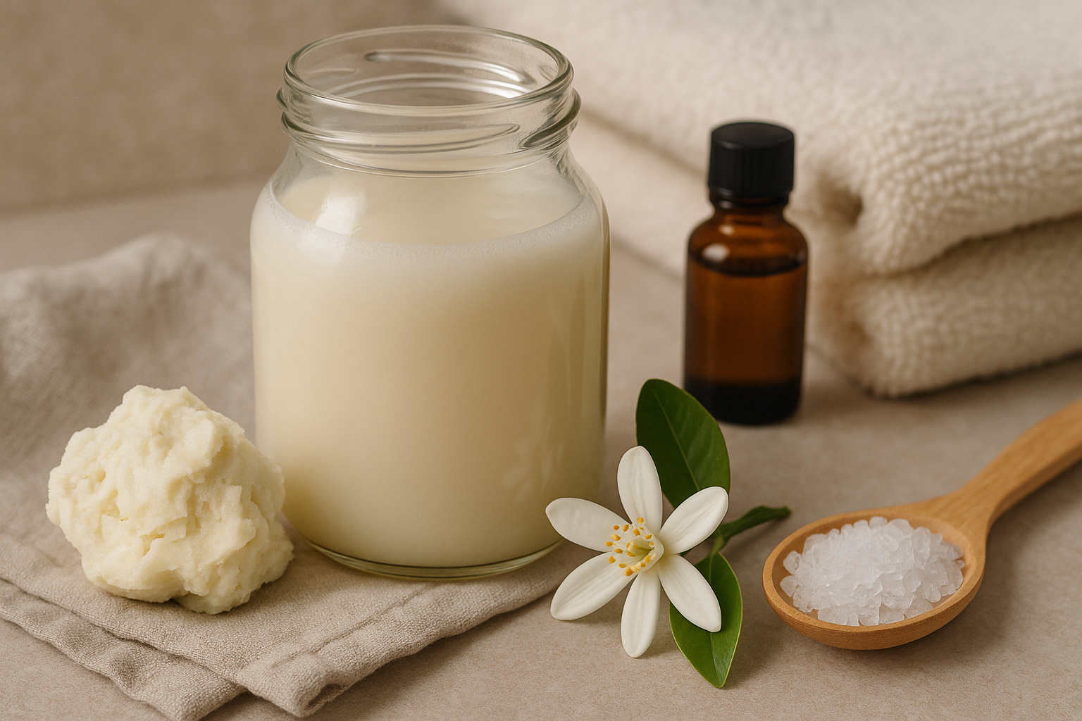 Image recette Assouplissant Maison Nourrissant au Karité & Fleurs d'Oranger