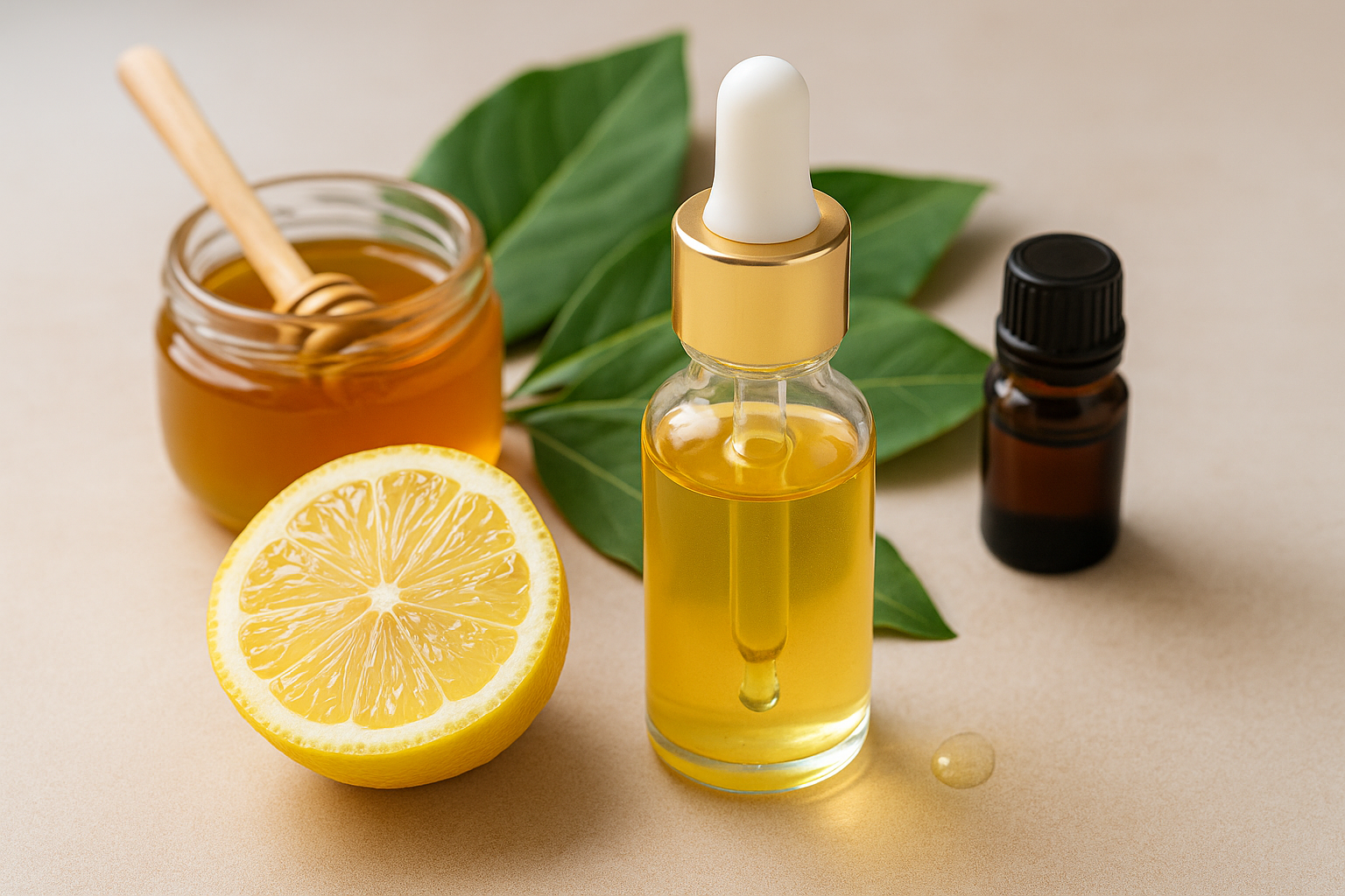 Image recette Goutte Pure Anti-Bouton au Laurier, Miel et Citron