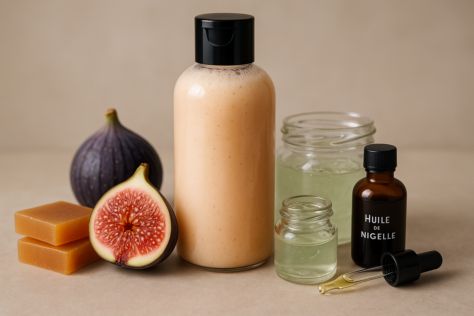 Image recette Shampoing Douceur à la Figue & Huile de Nigelle pour Cheveux S...