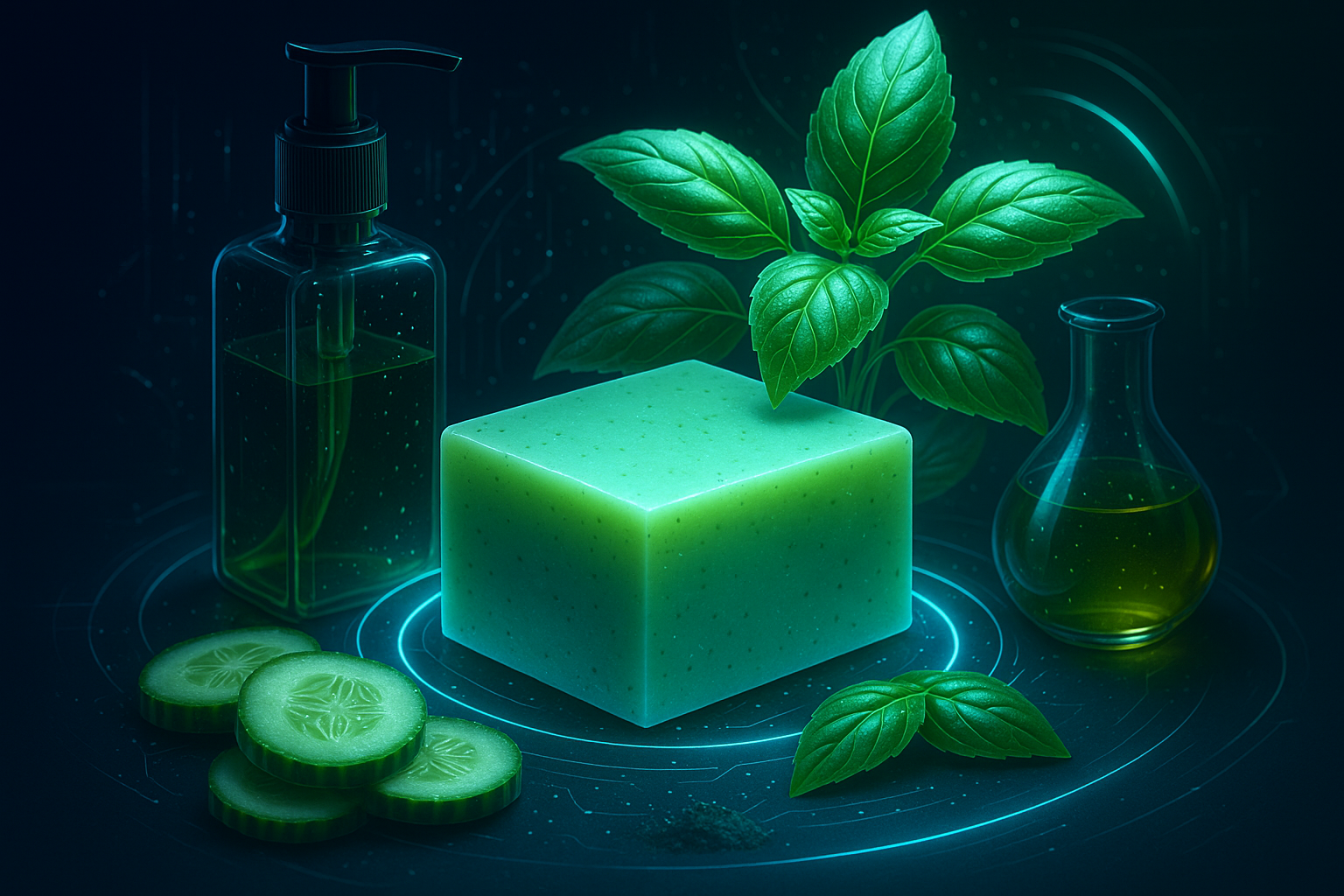Image recette Savon Purifiant au Concombre et Basilic