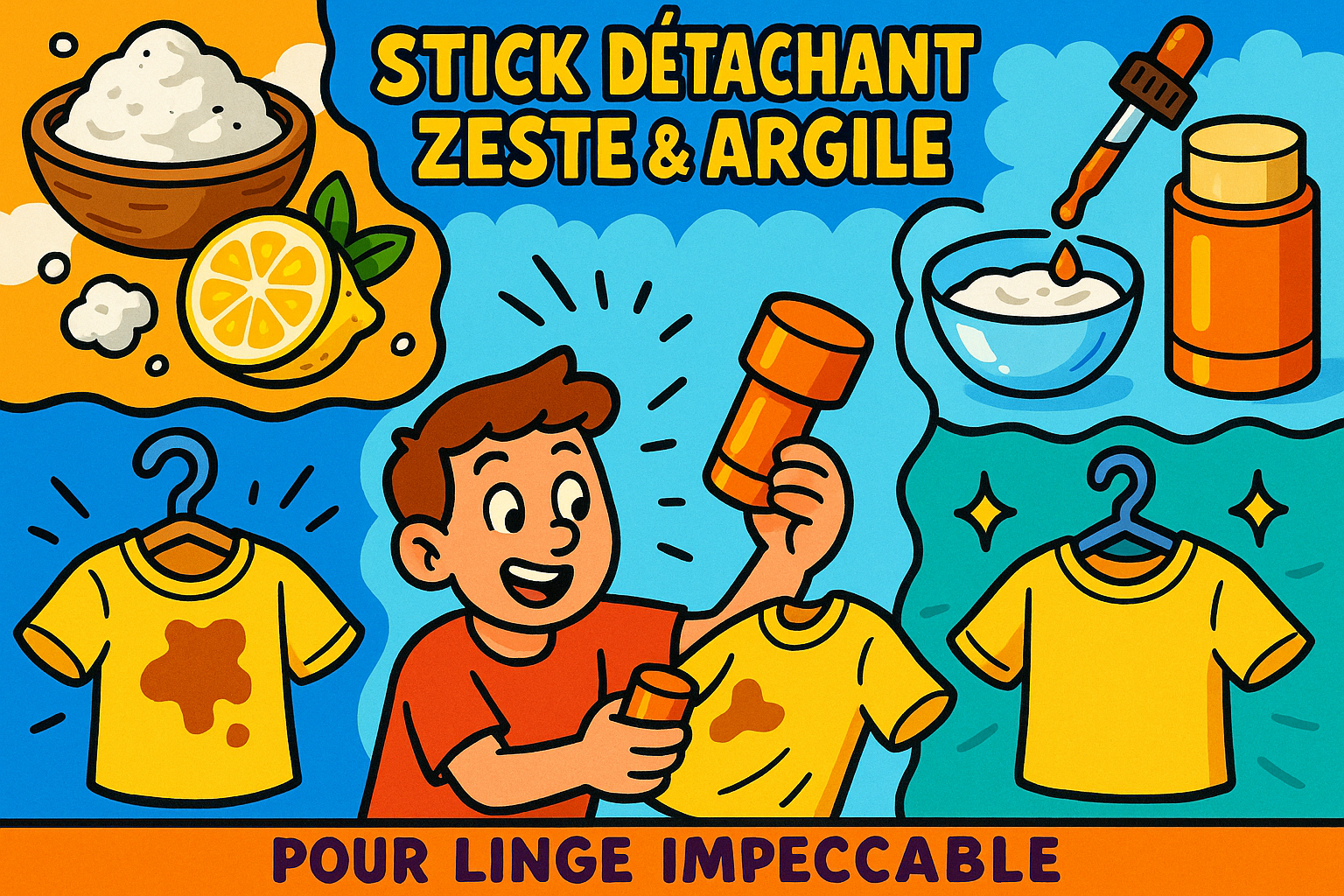 Image recette Stick Détachant Zeste & Argile Pour Linge Impeccable