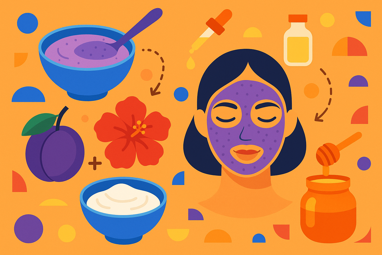 Image recette Masque Visage Effet "Peau de Velours" à la Prune et à l'Hibisc...