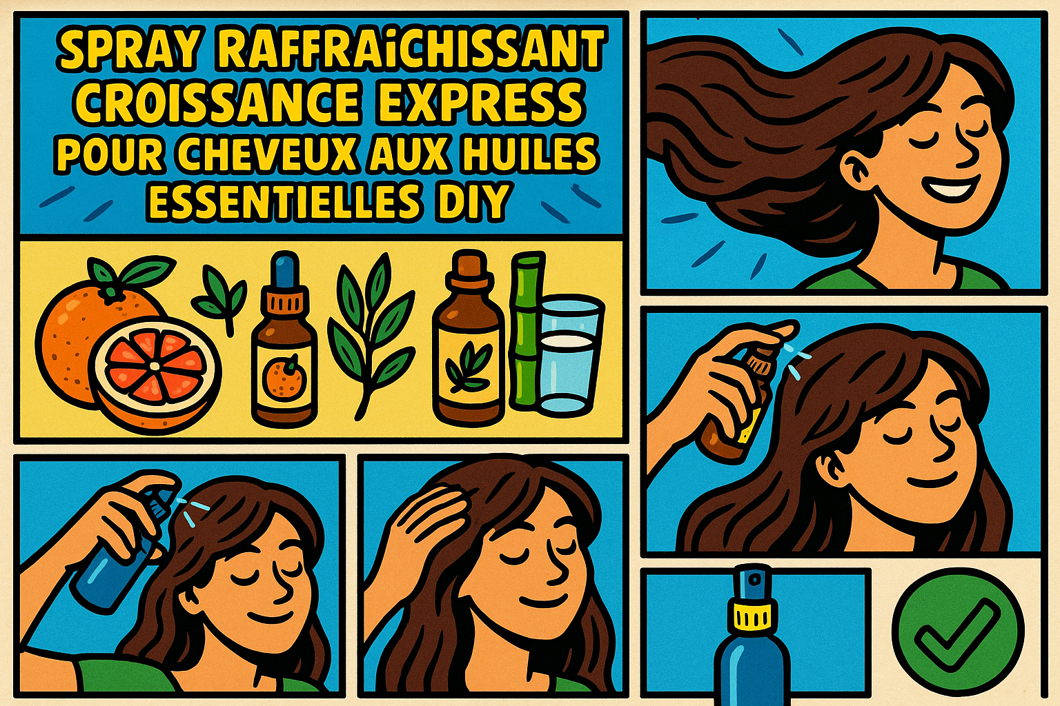 Image recette Spray Rafraîchissant Croissance Express pour Cheveux aux Huile...