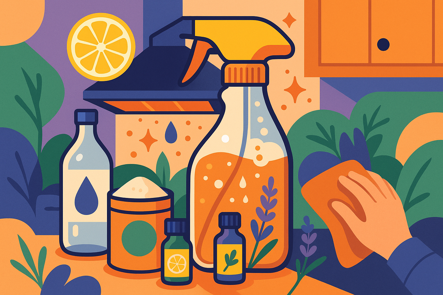 Image recette Duo Aromatique Anti-Graisse : Nettoyant Maison pour Hotte et A...