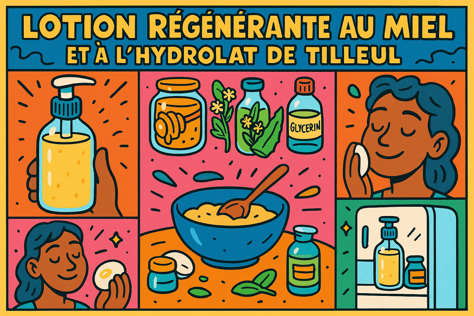 Image recette Lotion Régénérante au Miel et à l'Hydrolat de Tilleul