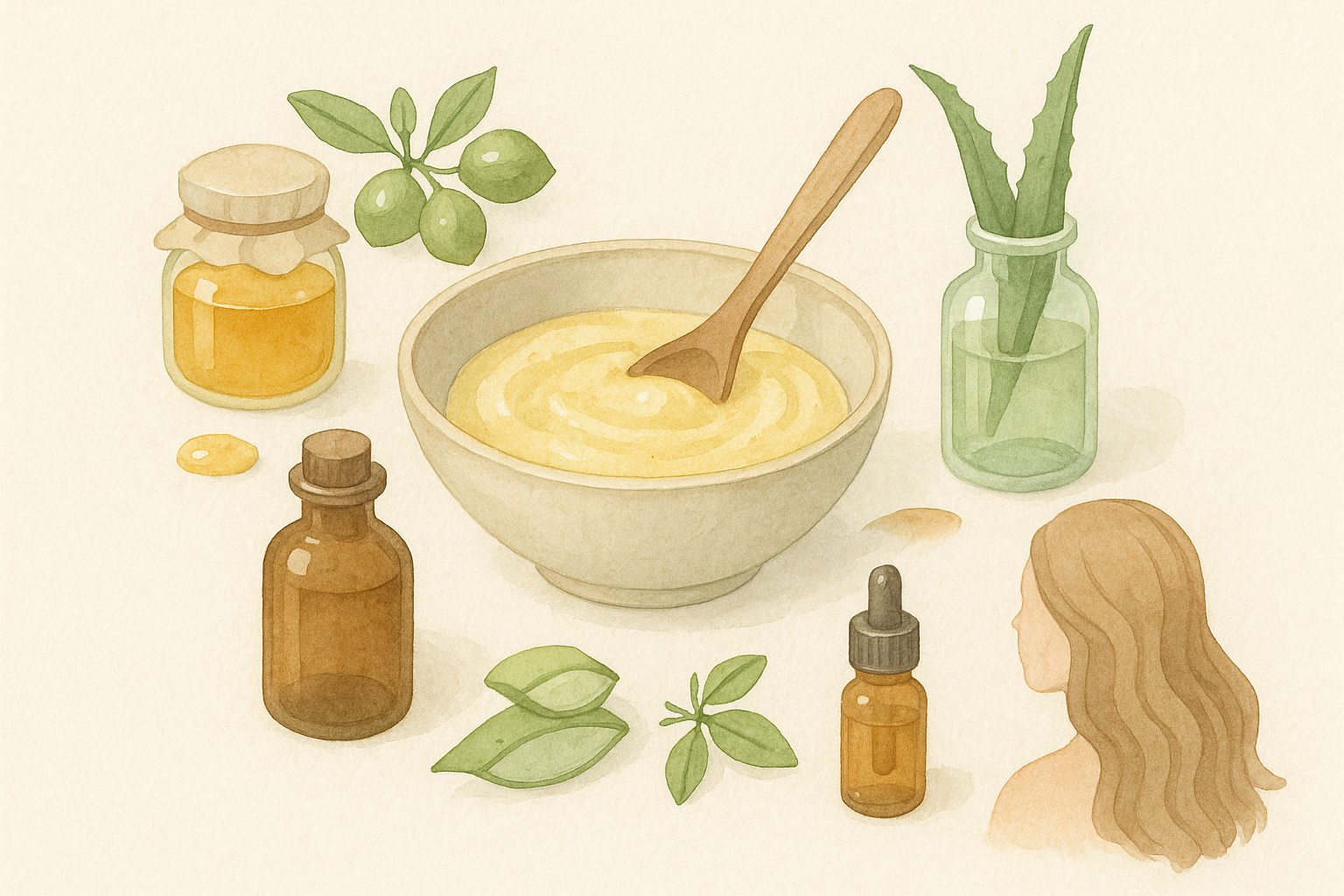 Première image de la recette Masque Capillaire Réparateur au Miel de Manuka et Huile de Kukui Spécial Pointes Fourchues