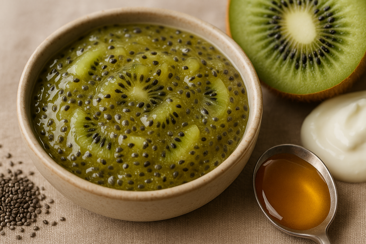 Image recette Masque Visage Éclat Réparateur au Kiwis et Graines de Chia