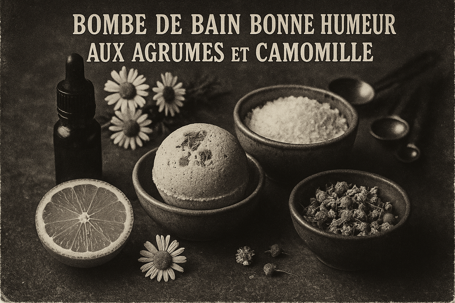Image recette Bombe de Bain Bonne Humeur aux Agrumes et Camomille