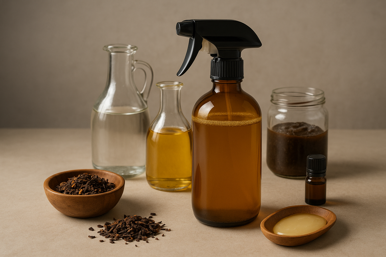 Image recette Eclat Oriental : Nettoyant Meuble DIY au Thé Chai & Huile de Sésame