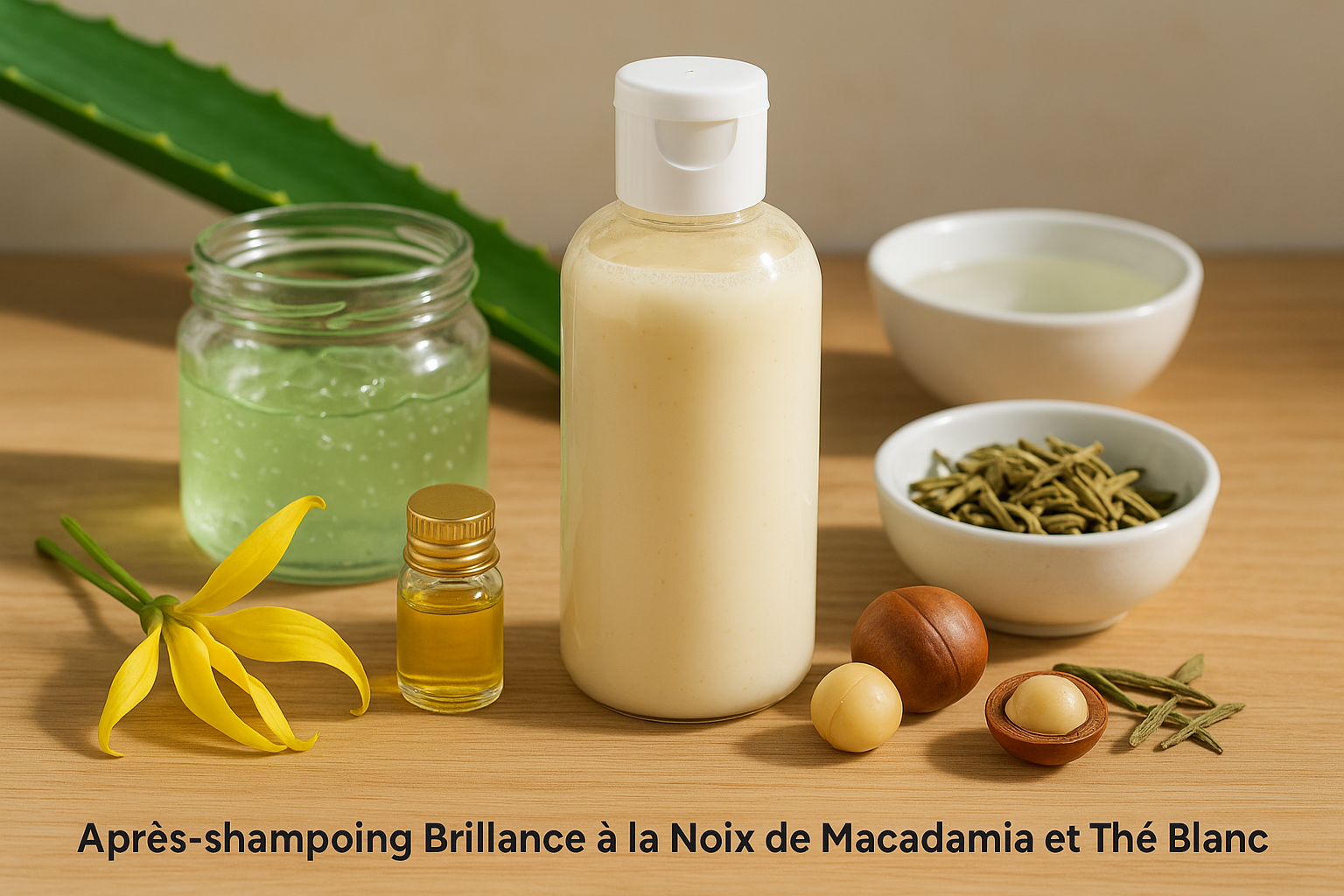 Image recette Après-shampoing Brillance à la Noix de Macadamia et Thé Blanc