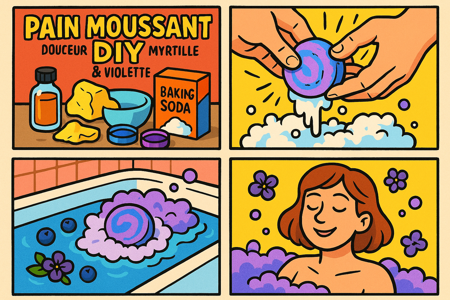 Image recette Pain Moussant DIY Douceur de Myrtille & Violette