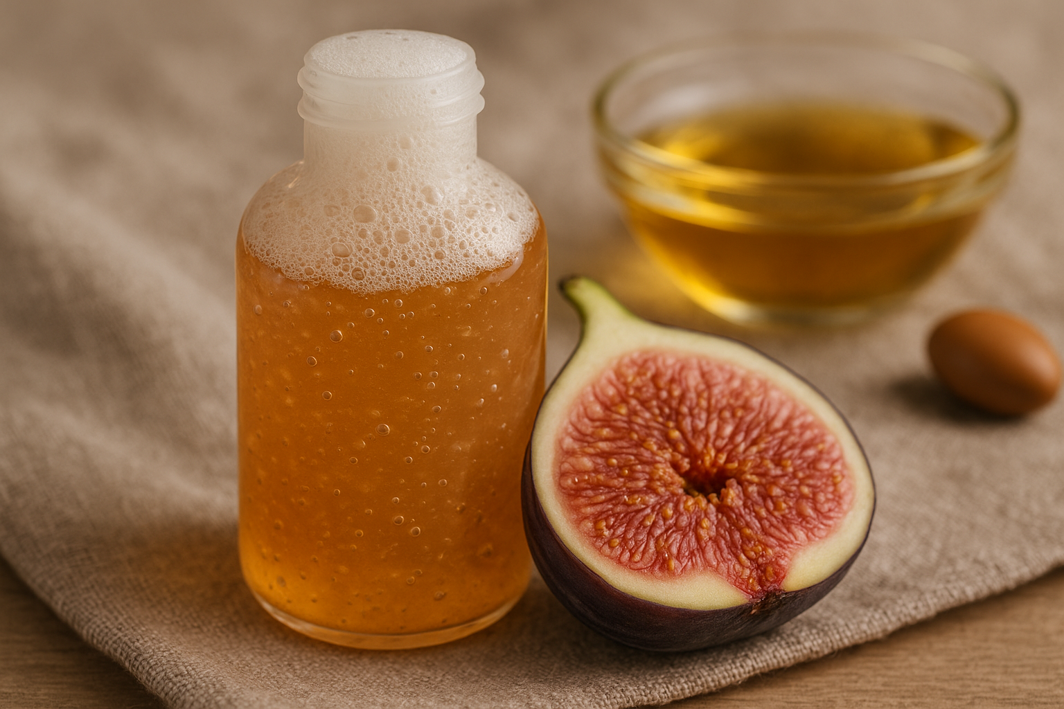 Image recette Gel Douche Maison Réconfortant à la Figue et Huile d'Argan