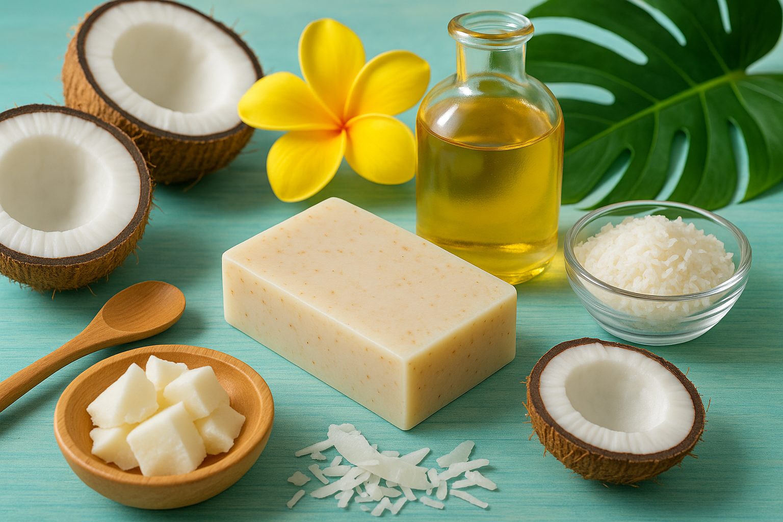 Image recette Savon DIY Douceur Tropicale à l'Huile de Monoï et Noix de Coco
