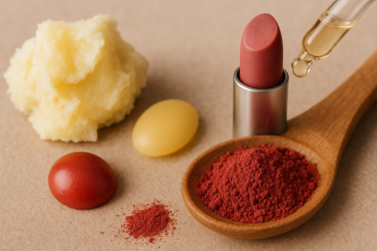 Première image de la recette Rouge à Lèvres "Frisson Cerisier" au Beurre de Karité et Huile de Sésame