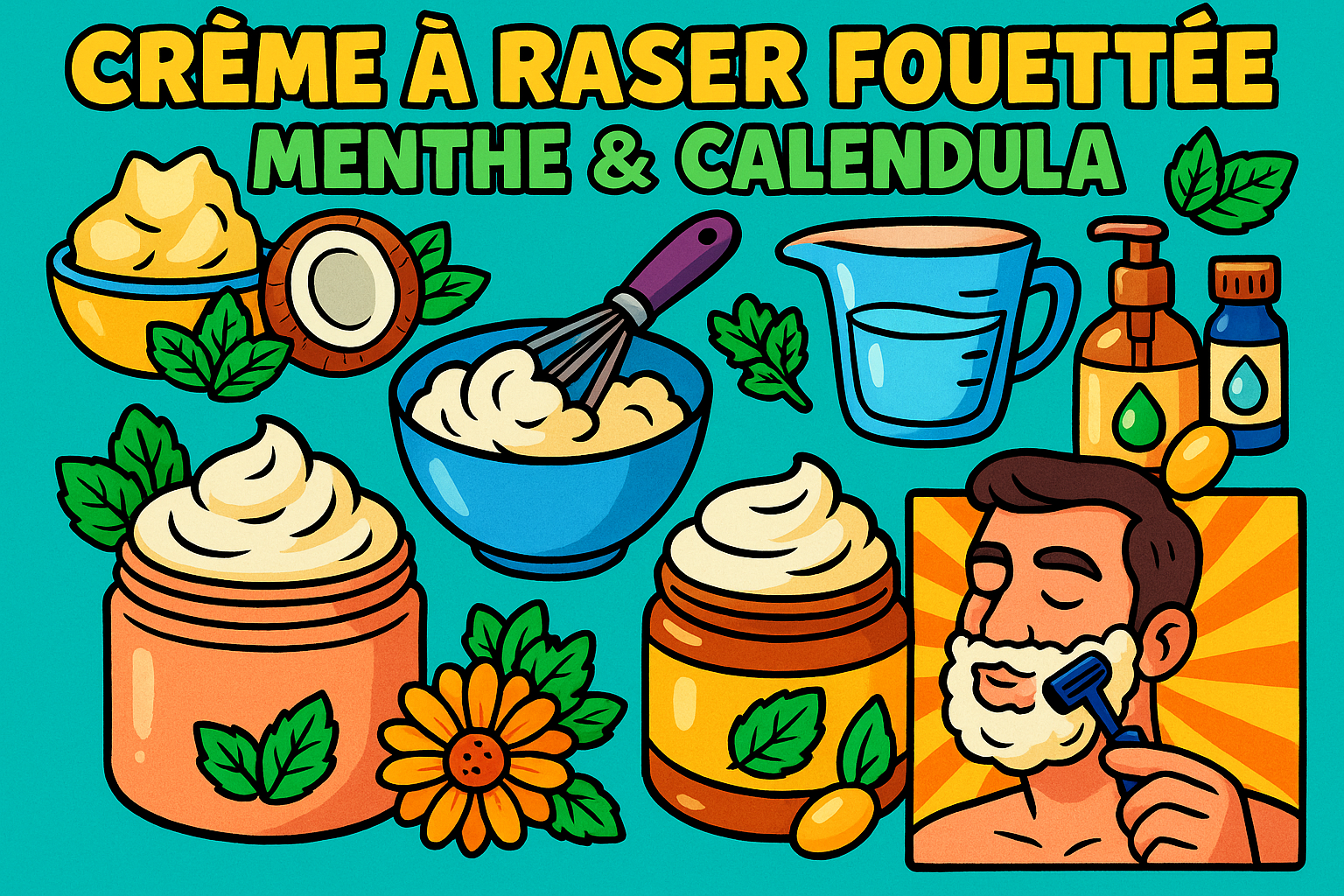 Image recette Crème à Raser Fouettée DIY Menthe & Calendula