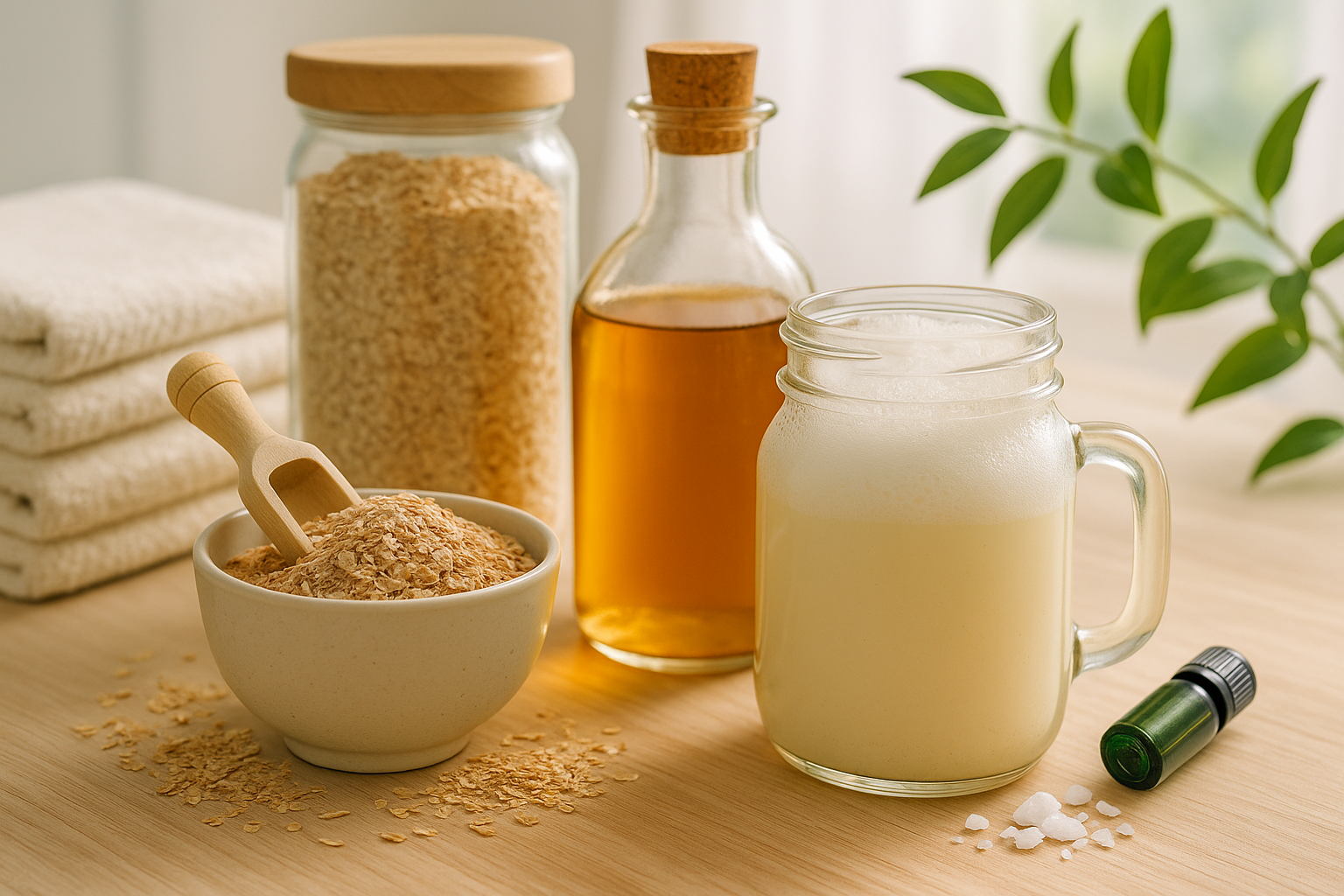 Première image de la recette Lessive Maison Protectrice au Son de Blé et Vinaigre de Cidre