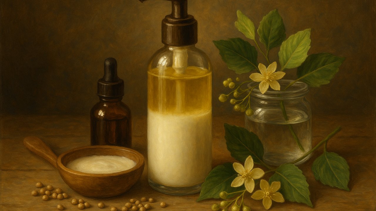 Image recette Huile lactée démaquillante maison au meadowfoam et tilleul – Effet nuage