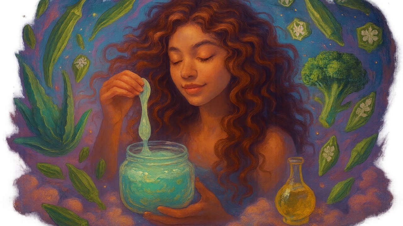Image recette Masque Capillaire Gainant au Gombo et Huile de Brocoli pour Cheveux Bouclés, Frisés et Frisottis