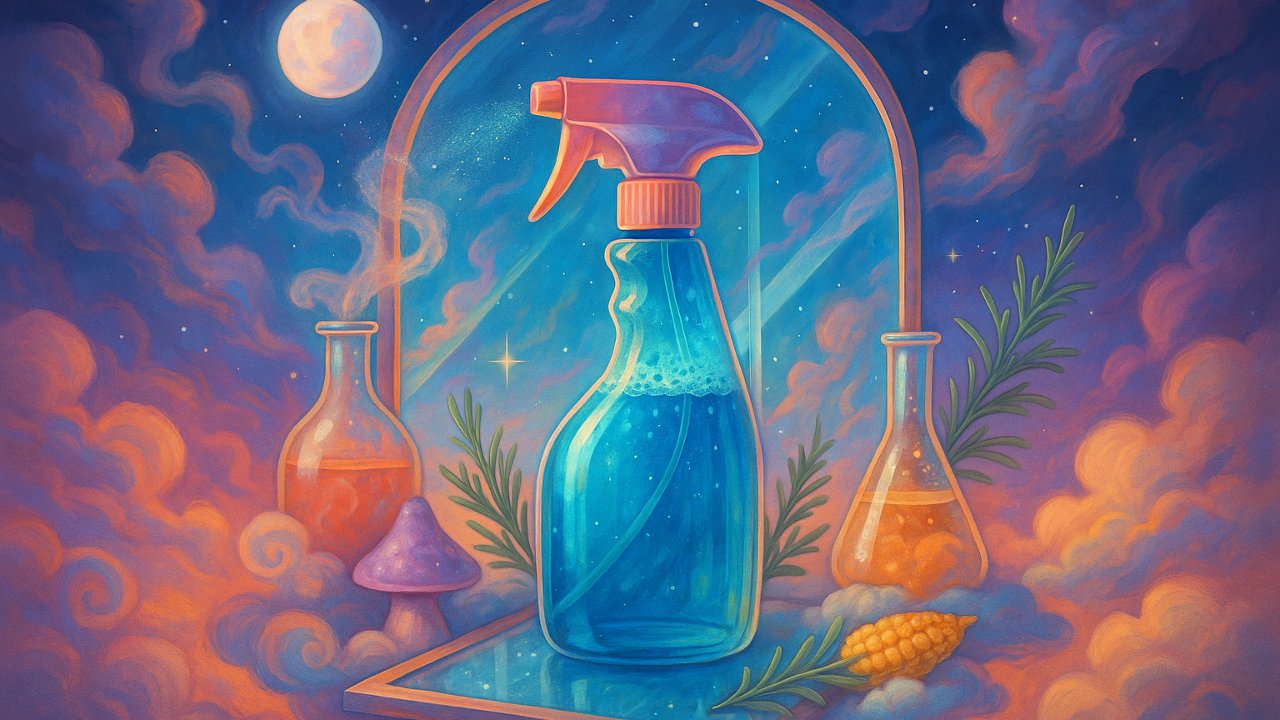 Image recette Clair de Rosée : Nettoyant vitre maison anti-traces à l’hydrol...