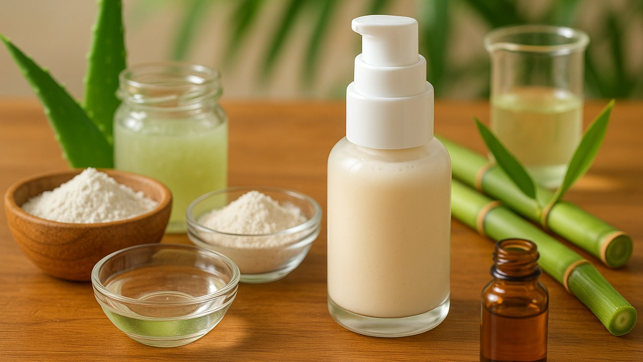 Image recette Primer Flouteur Prébiotique au Bambou – Base de Maquillage DIY Effet Peau de Pêche