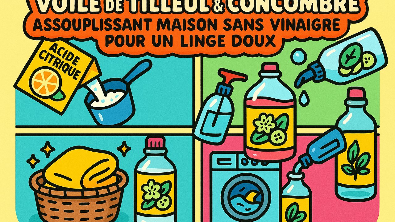 Image recette Voile de Tilleul & Concombre : Assouplissant Maison Sans Vinai...