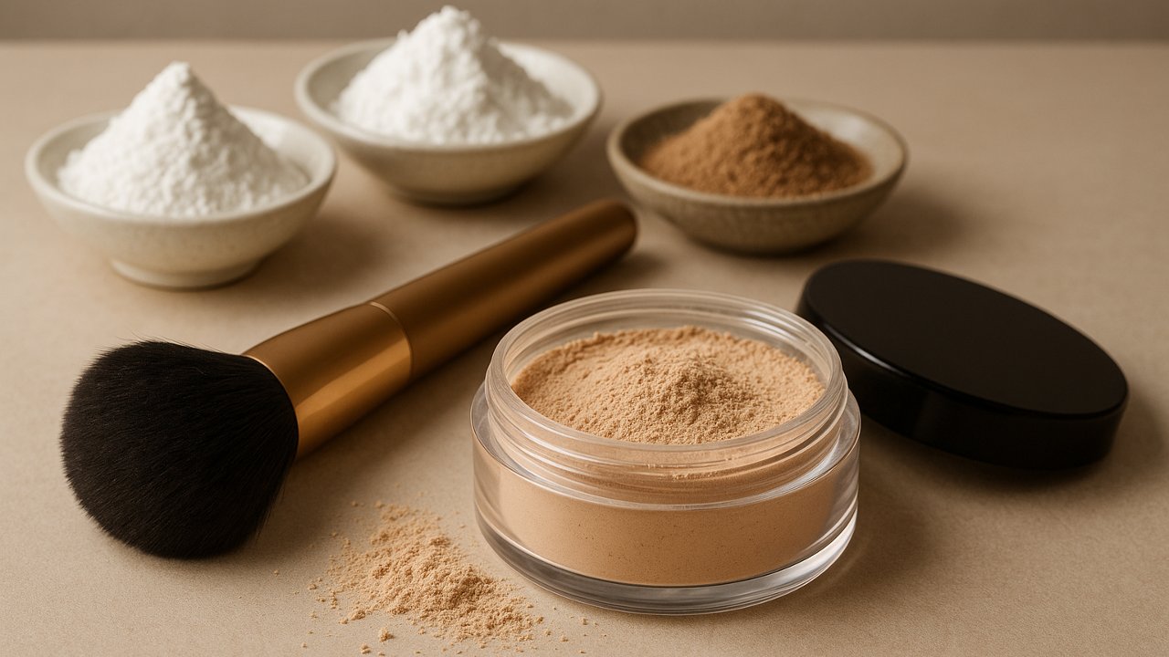 Image recette Poudre Visage DIY Brume de Châtaigne & Silice : voile matifiant sans talc pour teint flouté