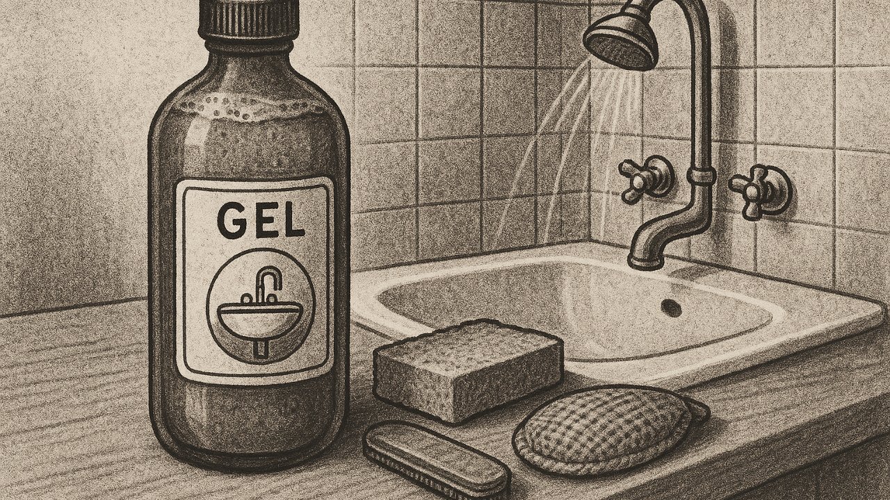Image recette Gel Saphir Adhérent : Nettoyant Salle de Bain Maison Anti-Traces d’Eau et Voile de Savon