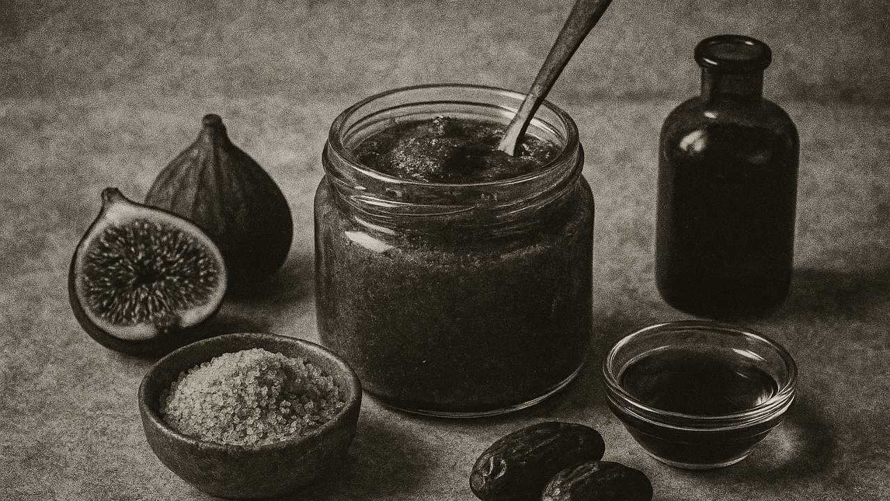 Image recette Gommage Corps Maison Velours Figue, Sucre de Dattes et Huile de Sésame