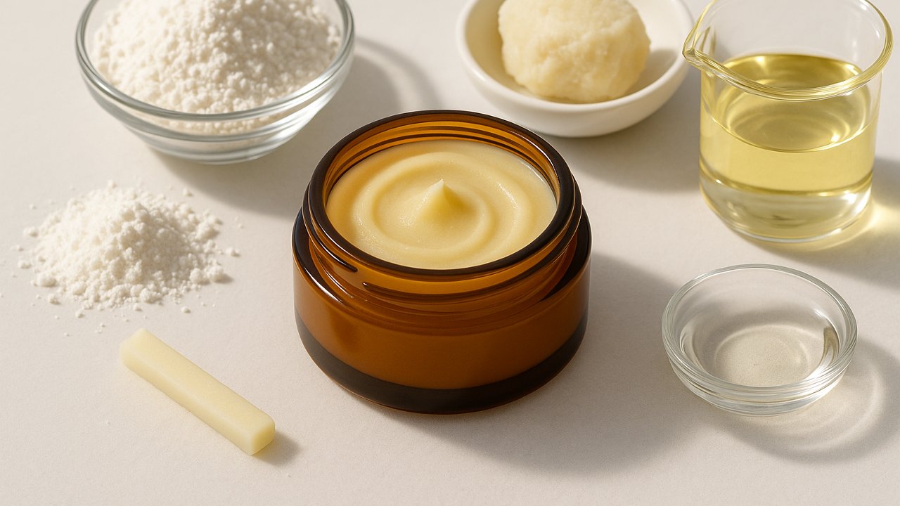 Première image de la recette Primer Velours Sans Silicone au Tapioca et Kokum : Base de Maquillage DIY Effet Filtre