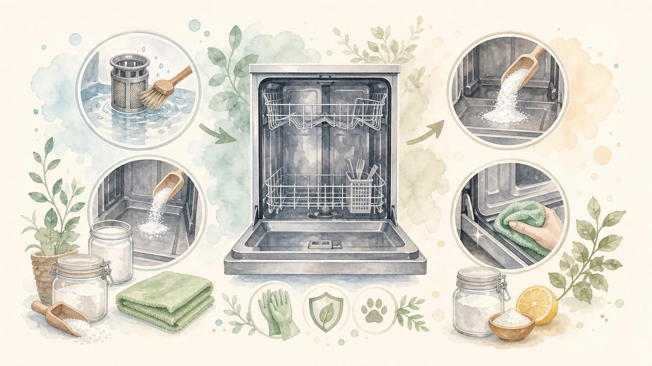 Première image de la recette Duo Minute Anti-Calcaire : Nettoyant Maison pour Lave-Vaisselle Propre et Sans Odeur