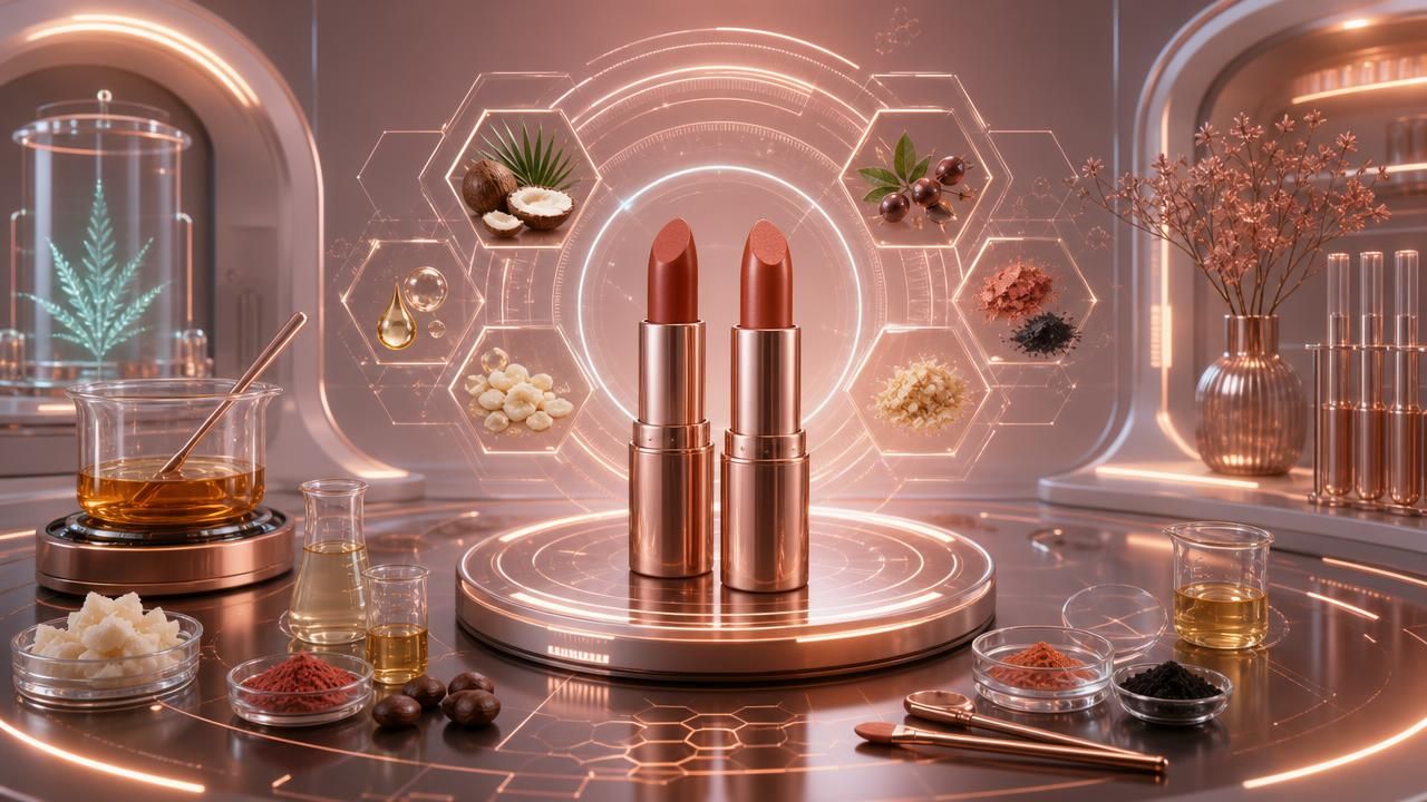 Première image de la recette Rouge à lèvres DIY « Terre Cuite Soyeuse » au Beurre de Babassu et Cire de Myrica