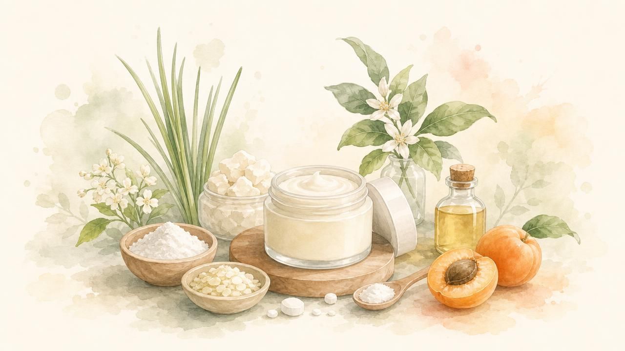 Première image de la recette Déodorant Crème Maison Sans Bicarbonate au Magnésium, Abricot et Palmarosa