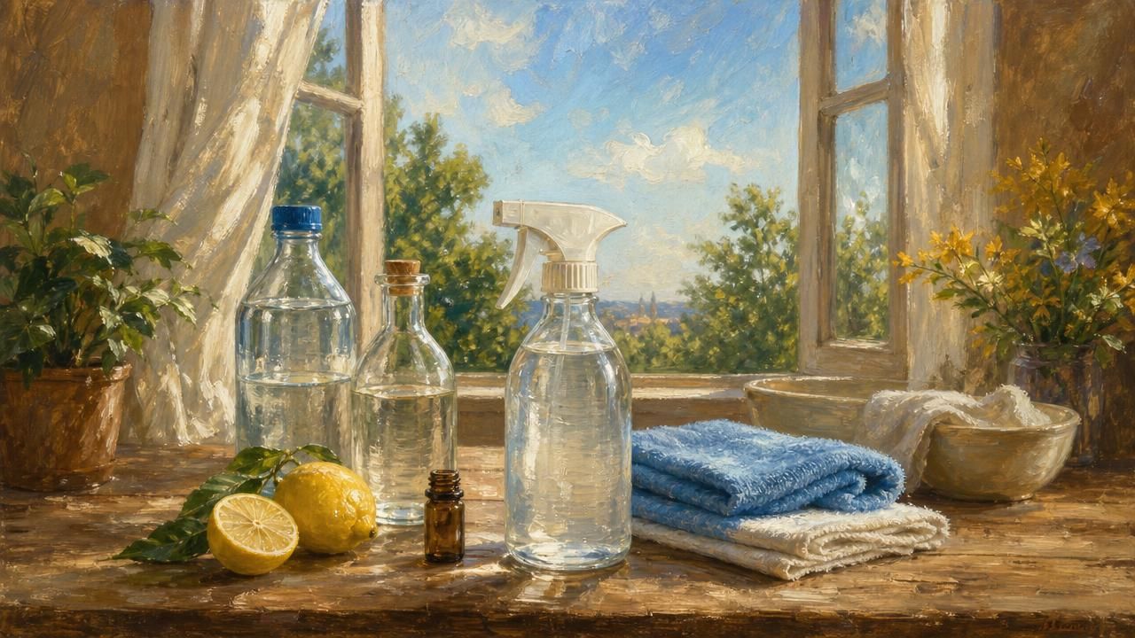 Première image de la recette Brume Opaline : Nettoyant Vitre Maison Zéro Trace à l’Eau Déminéralisée