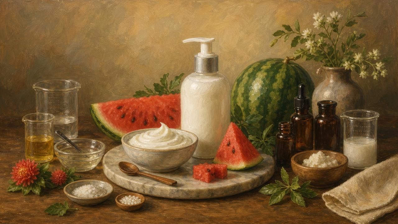 Première image de la recette Crème Corps Hydratante Pastèque & Niacinamide