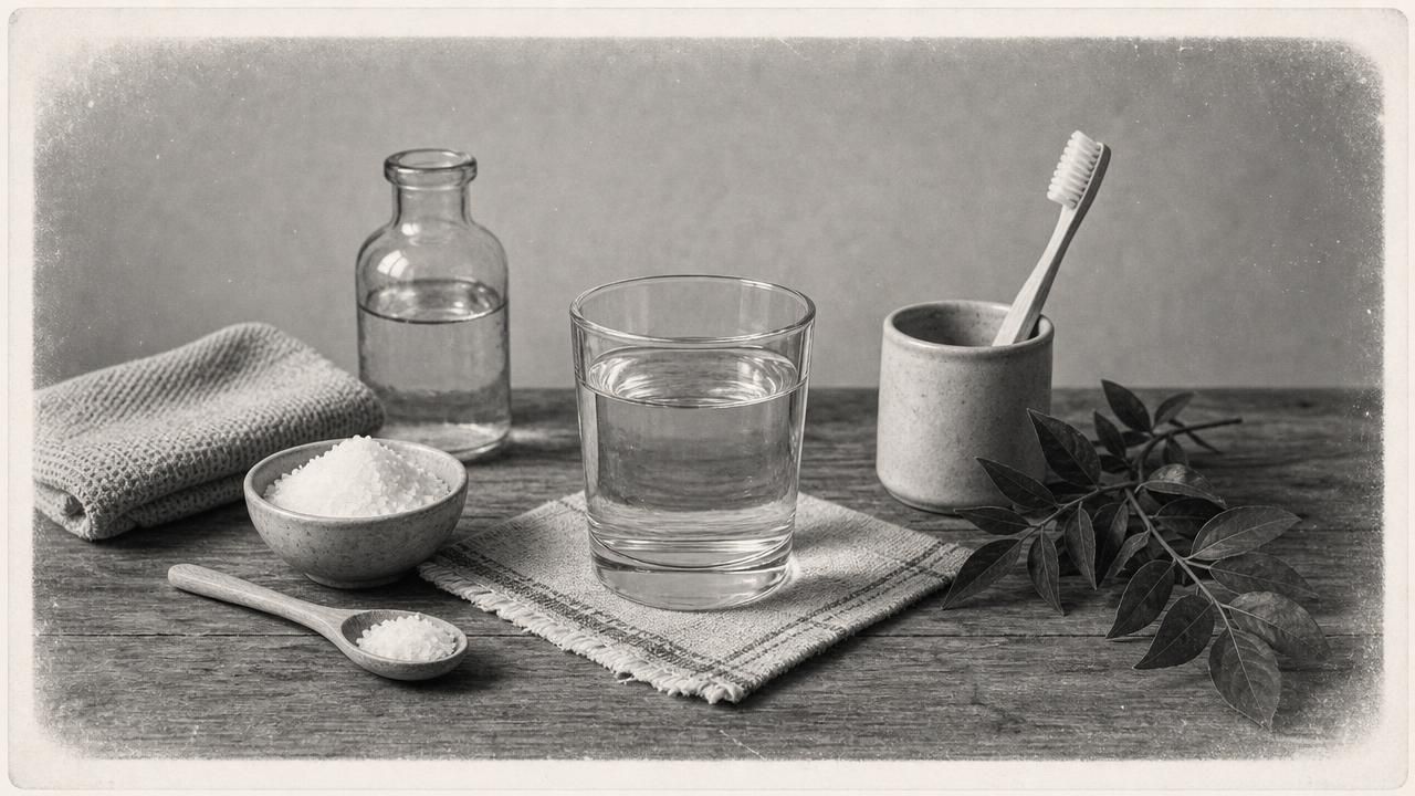 Première image de la recette Rinçage Buccal Salin Doux Maison : le Soin Simple pour les Gencives Sensibles