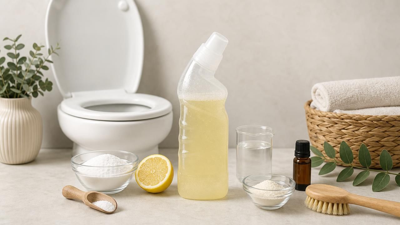 Première image de la recette Gel WC Anti-Calcaire Maison à l’Acide Citrique et Gomme Xanthane