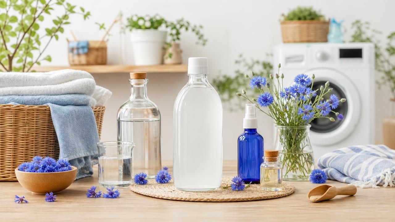 Première image de la recette Adoucissant Maison Douceur de Lin & Eau de Bleuet