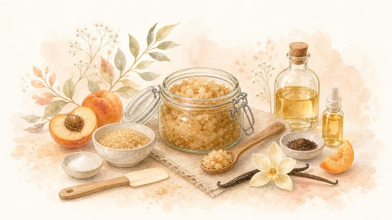 Première image de la recette Gommage Corps Sablé à la Cassonade, Abricot et Vanille