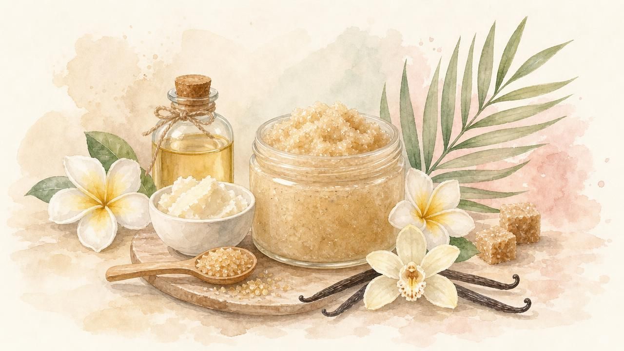 Première image de la recette Gommage Corps Monoï Vanillé au Sucre de Canne