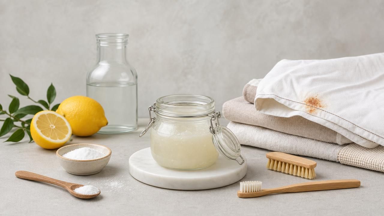 Première image de la recette Gel Détachant Anti-Rouille Maison au Citron Acide