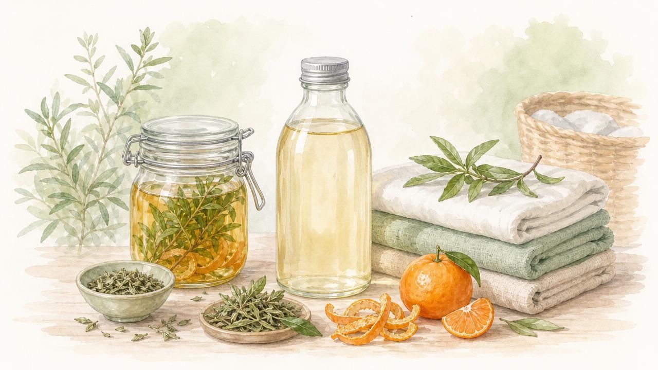 Première image de la recette Adoucissant Maison Brise de Verveine & Mandarine