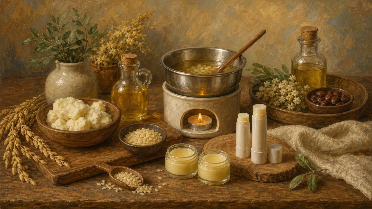 Image recette Baume à Lèvres Maison « Voile de Riz & Beurre de Sal »