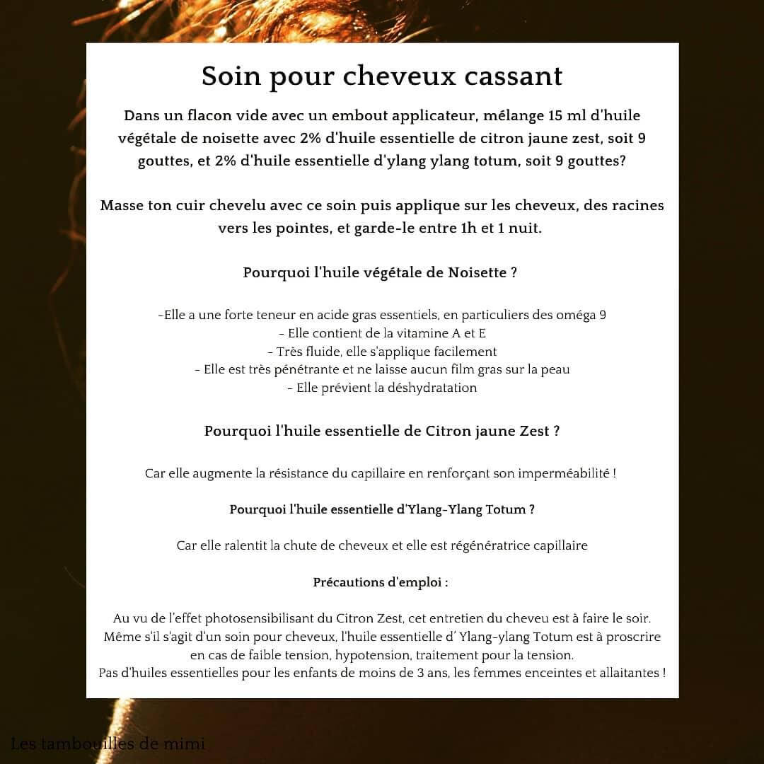 Première image de la recette Soin pour cheveux cassant