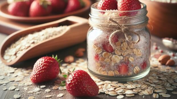 Image recette Exfoliant Gourmand aux Pépins de Fraises et Avoine pour Bain et Douche